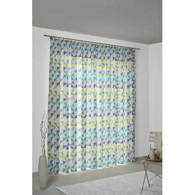 Vorhang WIRTH "Berlare" Gr. 2, blau, B:132cm H:175cm, Jacquard, Baumwolle, Polyester, Gardinen Image
