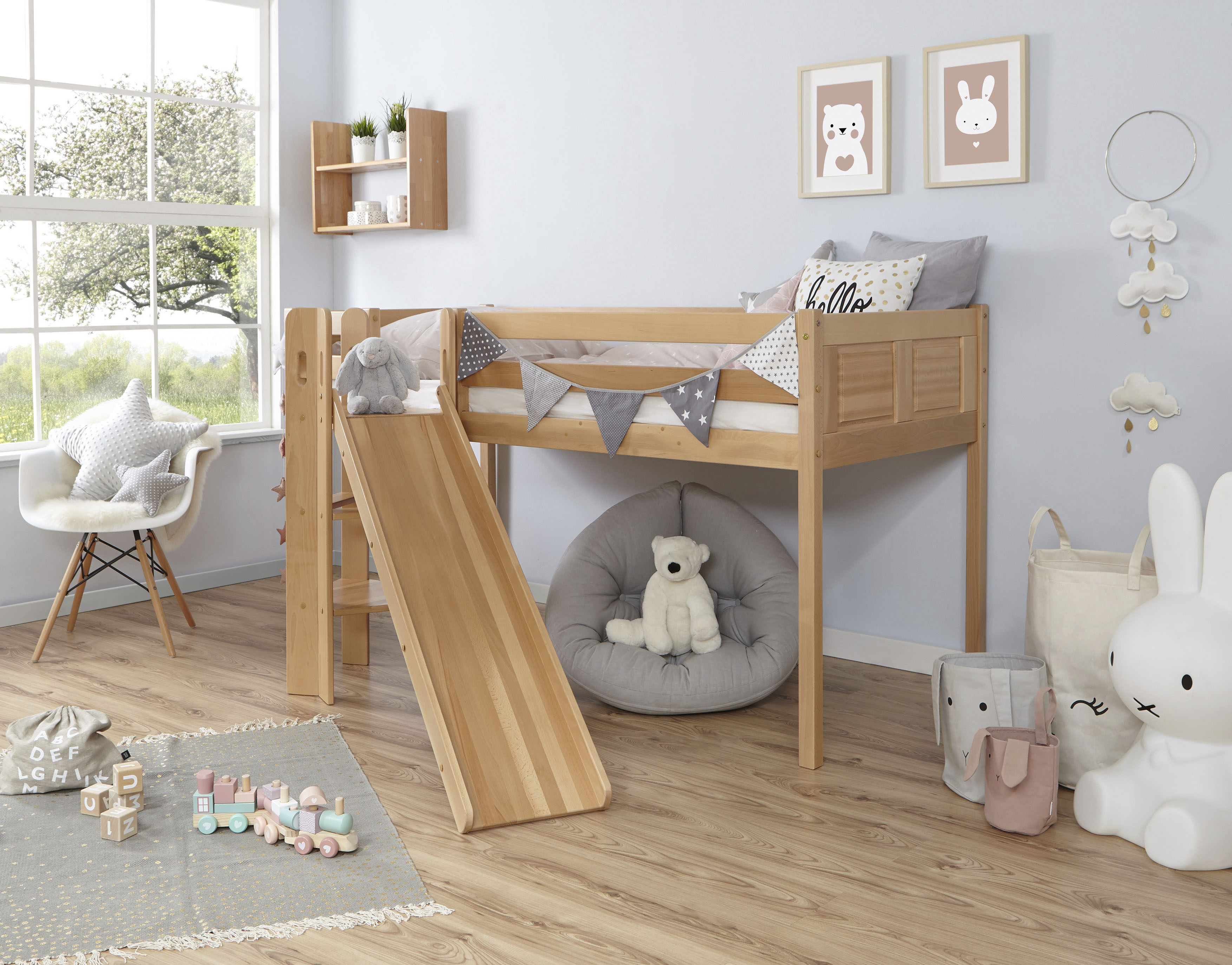 Ticaa "Ekki" mit Rollrost wahlweise mit Matratze, Buche