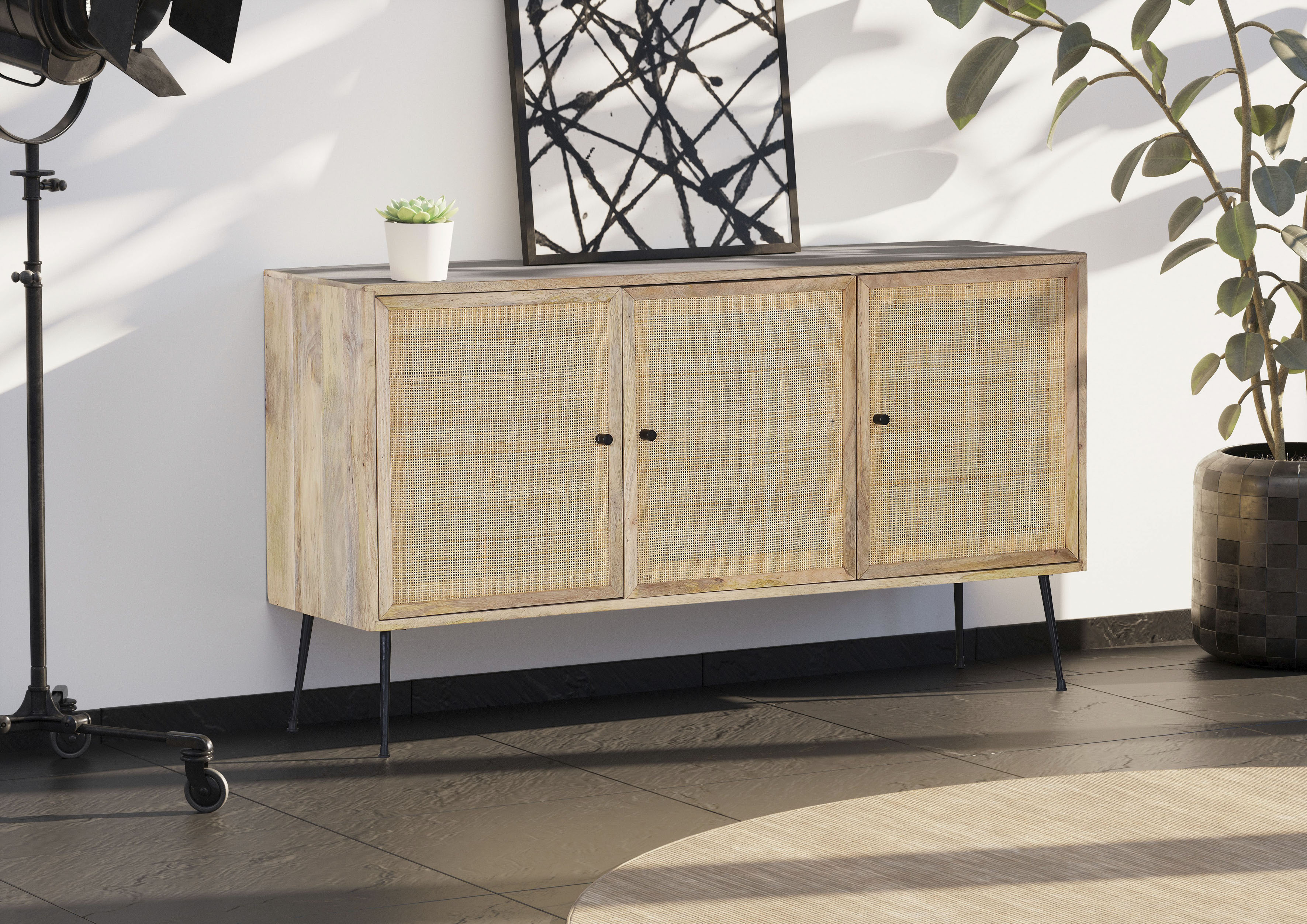Sideboard GUTMANN FACTORY, beige (natur), B:145cm H:80cm T:42cm, Sideboards, Kommode, Breite 145 cm