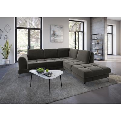 Ecksofa SIT & MORE "Bendigo L-Form", grau (anthrazit), B:258cm H:84cm T:226cm, Sofas, inklusive Sitztiefenverstellung, Bodenfreiheit 12 cm, in 2 Fußfarben Image