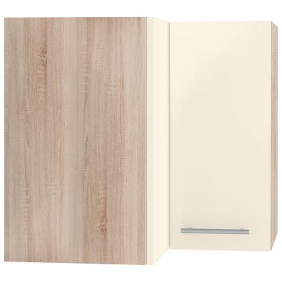 Eckhängeschrank WIHO KÜCHEN "Flexi2", beige (front: magnolia, korpus: sonoma eiche), B:60cm H:56,5cm T:35cm, Schränke Image