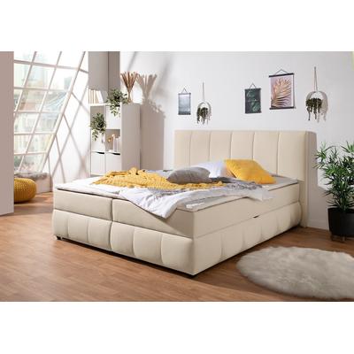 Boxbett INOSIGN "Hartley", beige, B:172cm L:210cm, Komplettbetten, Inkl. Bettkasten & Topper, wählbar in H2, H3 o. H4, Topseller Image