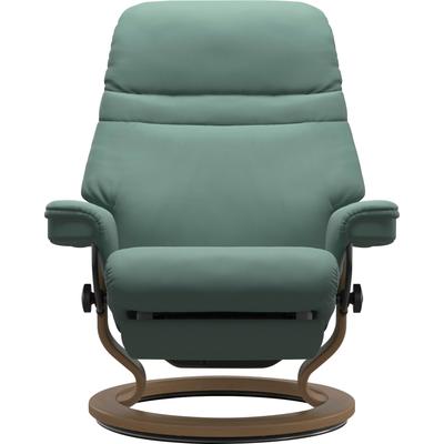 Relaxsessel STRESSLESS "Sunrise", grün (aqua grün paloma), B:79cm H:103cm T:78cm, Leder BATICK: BATICK ist ein leicht korrigiertes, durchgefärbtes und genarbtes Möbelleder, bei dem die meisten Unebenheiten und Spuren in der Regel entfernt wurden.,... Image