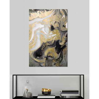 Acrylglasbild QUEENCE "Abstrakte Kunst", gold (farbe bild(er): goldfarben marmoriert), B:60cm H:90cm T:2,4cm, Bilder, in Marmor-Optik Image