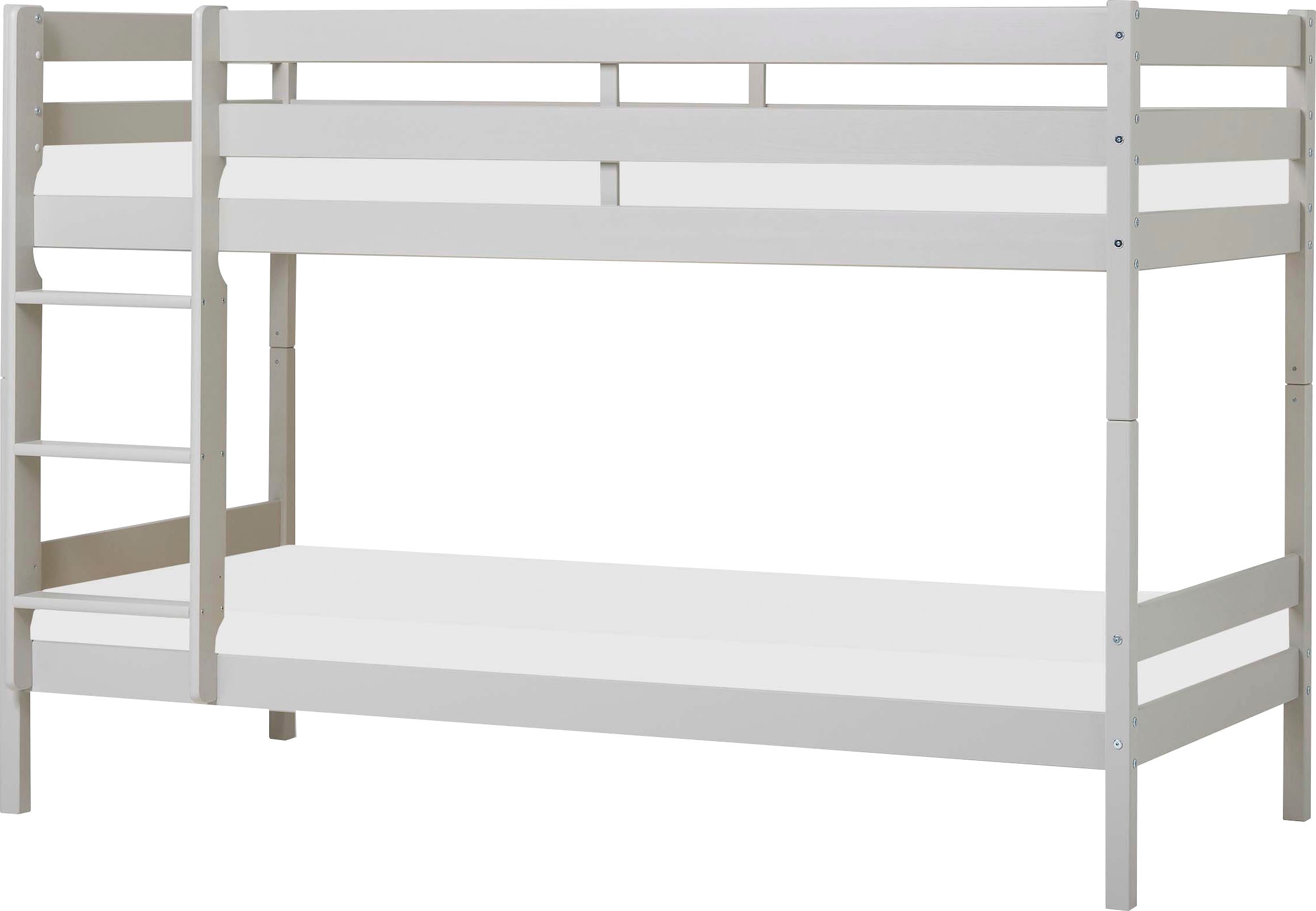 Etagenbett HOPPEKIDS "ECO Comfort Kinderbett 90x200 oder 70x160 aus Massivholz in 4 Farben", grau, B:101cm H:140cm L:206cm, Etagenbetten, Etagenbett, TÜV, FSC und Nordisches Umweltzeichen – wahlweise mit Matratzen