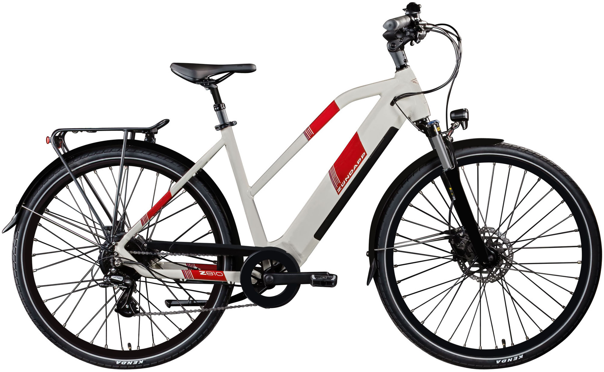 E-Bike ZÜNDAPP "Z810" Gr. 50, weiß (antique weiß), Elektrofahrräder, 50cm, 28 Zoll (71,12cm) Image