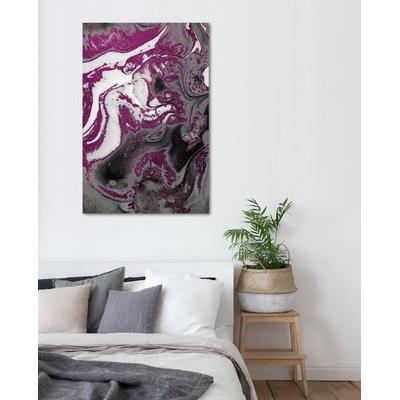 Acrylglasbild QUEENCE "Abstrakte Kunst", pink (farbe bild(er): pink), B:60cm H:90cm T:2,4cm, Bilder, in Marmor-Optik Image