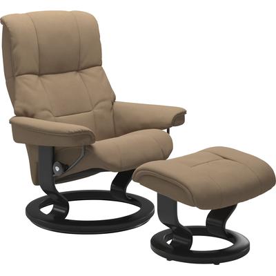 Relaxsessel STRESSLESS "Mayfair", braun (sand dinamica), B:88cm H:102cm T:77cm, Leder BATICK: BATICK ist ein leicht korrigiertes, durchgefärbtes und genarbtes Möbelleder, bei dem die meisten Unebenheiten und Spuren in der Regel entfernt wurden.,... Image