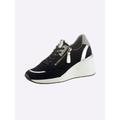 Sneaker CASUAL LOOKS, Damen, Gr. 36, schwarz, Veloursleder, sportlich, Schuhe