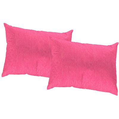 Dekokissen WIRTH "Lahnstein" Gr. 2, pink (pink, gemustert, unifarben), B:50cm L:50cm, Polyester, Dekokissen_Sitzkissen_Kissenhüllen, Kissenhülle ohne Füllung, 2 Stück Image