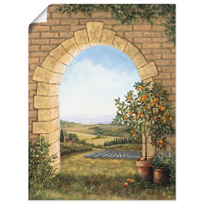 Wandbild ARTLAND "Orangenbaum vor dem Torbogen", braun (farbe bild(er): braun), B:45cm H:60cm, Bilder, als Alubild, Outdoorbild, Leinwandbild, Poster, Wandaufkleber Image