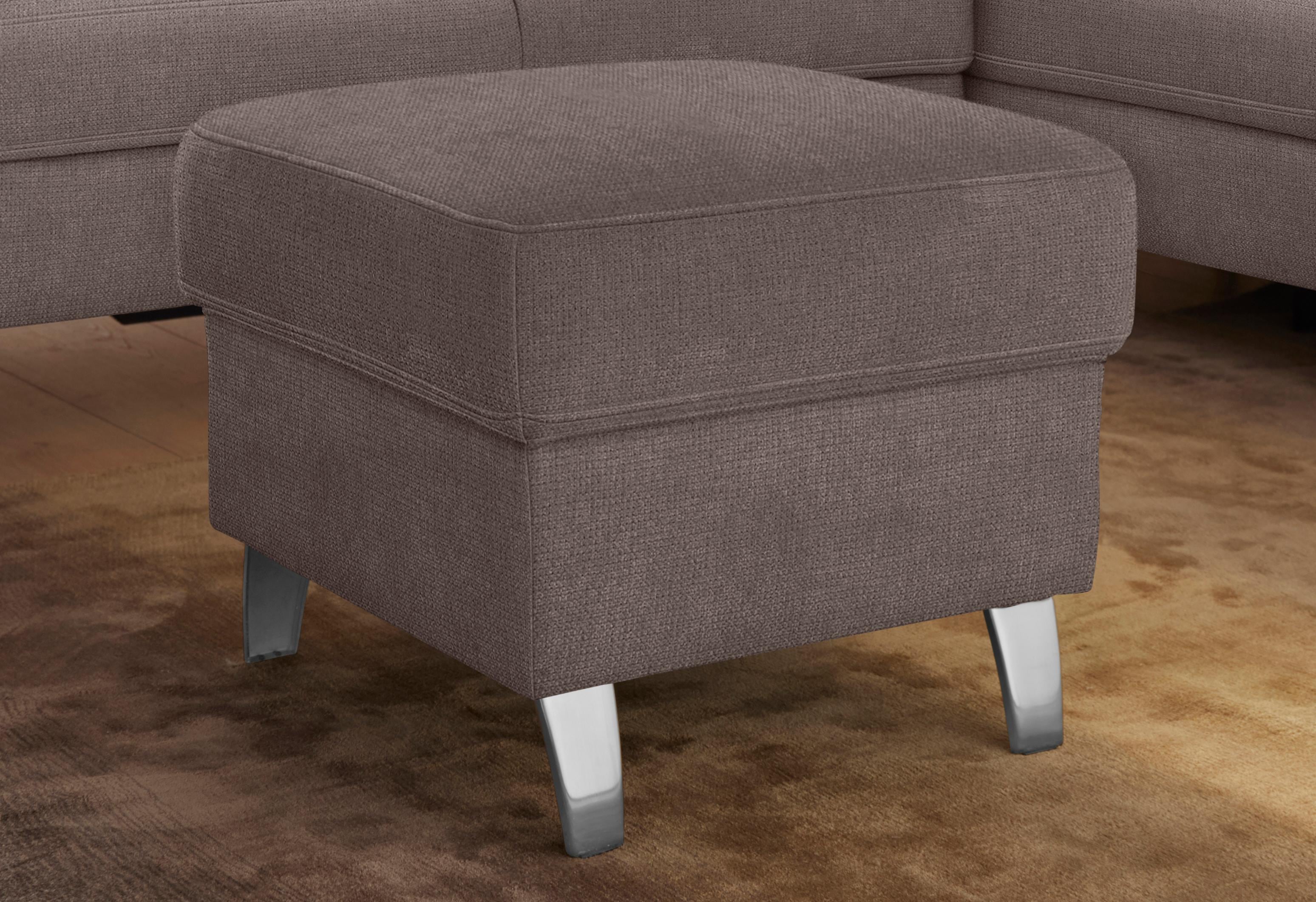Hocker SIT & MORE "Arngast", grau (taupe), B:58cm H:48cm T:58cm, Luxus-Microfaser ALTARA NUBUCK (100% Polyester);Struktur (100% Polyester);Flachgewebe (90% Polyester; 10% Polyamid), Hocker