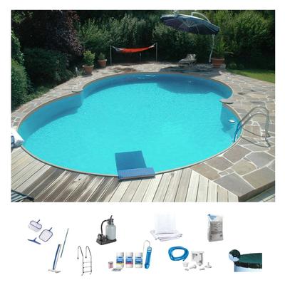 Achtformpool MY POOL BWT "LAGOON 3", weiß, B:360cm H:150cm L:625cm, Schwimmbecken, BxLxH: 320x525x150 cm Image
