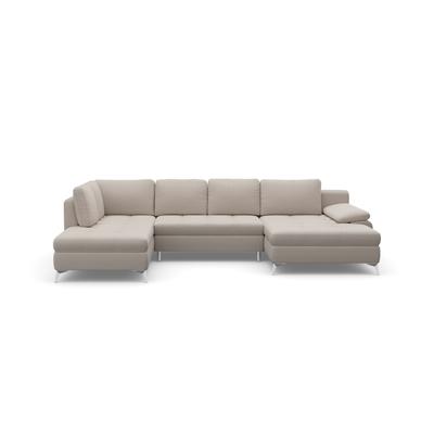 Wohnlandschaft SIT & MORE "Latigo U-Form", grau (elephant), B:326cm T:201cm, Sofas, mit Recamiere, wahlweise mit Bettfunktion und Bettkasten Image