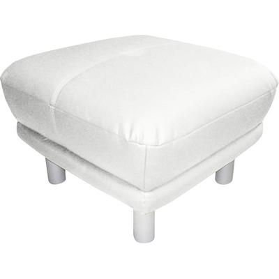 Hocker TRENDMANUFAKTUR "Cecilia, bequem und elegant", weiß (altweiß), B:66cm H:44cm T:66cm, NaturLEDER (echtes Rindsleder), Luxus-Microfaser ALCAZAR (100% Polyester), NaturLEDER: Bitte beachten Sie, dass Lederbezüge mehr Nähte aufweisen als... Image