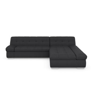 Ecksofa DOMO COLLECTION "Mona L-Form", grau (dunkelgrau), B:297cm H:80cm T:173cm, Struktur fein 100% Polyester, Chenilleoptik 100% Polyester, SOFTLUX/Struktur fein 100% Polyester, Sofas, wahlweise mit Bettfunktion Image