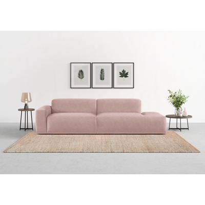 Big-Sofa TRENDMANUFAKTUR "Braga, mit hochwertigem Kaltschaum, Megasofa, in Cord erhältlich", lila (flieder), B:277cm H:72cm T:107cm, 92% Polyester, 8% Nylon, Sofas, modernes Big-Sofa, Couch mit hohem Sitzkomfort, 277/72/107 cm (B/H/T)