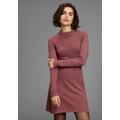 Strickkleid LAURA SCOTT, Damen, Gr. 48, N-Gr, rosa (dunkelrosa, melange), Strick, Obermaterial: 50% Viskose, 28% Polyester, 22% Polyamid, Ajourstrickmuster, unifarben, feminin, ausgestellt mini, hoch geschlossener Ausschnitt, Langarm Raglanärmel,...