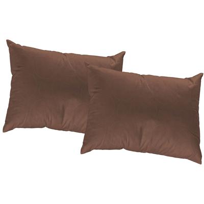 Dekokissen WIRTH Gr. 3, braun (braun, unifarben), B:40cm L:60cm, Kunstfaser, Dekokissen_Sitzkissen_Kissenhüllen, Kissenhülle ohne Füllung, 2 Stück Image