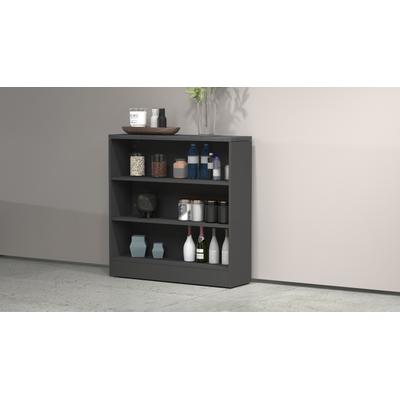 Küchenregal KOCHSTATION "Sole,Regal,Standregal,Küchenregal,Ablageregal", anthrazit, anthrazit matt, schiefer, B:90cm H:90cm T:25cm, Regale, Kombinierbar mit Kücheninsel Serie Sole Kochstation Image