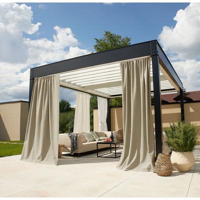 Vorhang nach Maß NEUTEX FOR YOU "Outdoorvorhang SOLERO", beige, B:300cm H:200cm, Jacquard, Obermaterial: 100% Polyacryl, Gardinen nach Maß, Uni Outdoorvorhang mit leichter Struktur Image