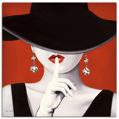 Wandbild ARTLAND "Hut ab I", rot (farbe bild(er): rot), B:70cm H:70cm, Canvas, Leinwand, Bilder, als Leinwandbild, Poster, Wandaufkleber in verschied. Größen Image