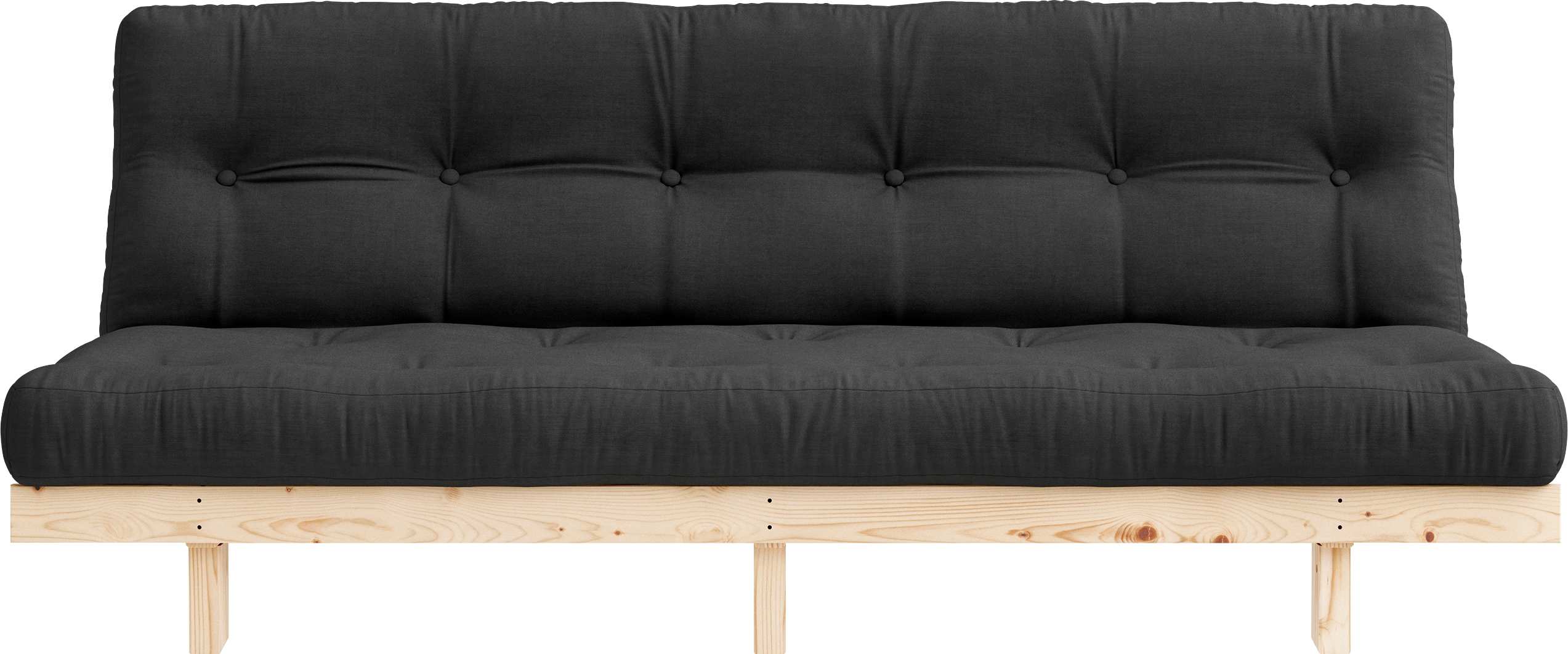 Schlafsofa KARUP DESIGN "Lean", grau (dunkelgrau), B:190cm H:73cm T:99cm, 80% Baumwolle + 20% polyester, Sofas, mit Bettfunktion und Futonmatratze