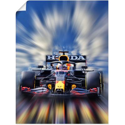 Wandbild ARTLAND "Max Verstappen - Weltmeister der Formel1", blau (farbe bild(er): blau), B:30cm H:40cm, Bilder, als Alubild, Outdoorbild, Leinwandbild, Poster, Wandaufkleber Image