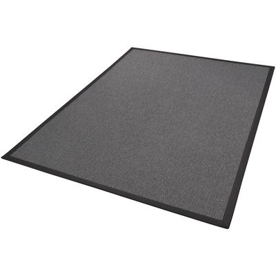 Teppich DEKOWE "Naturana Panama Spezial", grau (anthrazit), B:100cm H:8mm L:200cm, Kunstfaser, Teppiche, Flachgewebe, meliert, Sisal-Optik, mit Bordüre, Wohnzimmer Image