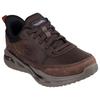 Slip-On Sneaker SKECHERS "ARCH FIT ORVAN", Herren, Gr. 43, braun (dunkelbraun), Leder, Lederimitat, casual, Schuhe, Schnürschuh, Trainingsschuh mit Glide Step