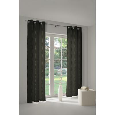 Vorhang WIRTH "Sepino" Gr. 3, braun, B:132cm H:220cm, Jacquard, Obermaterial: 75% Polyester, 25% Baumwolle, Gardinen Image