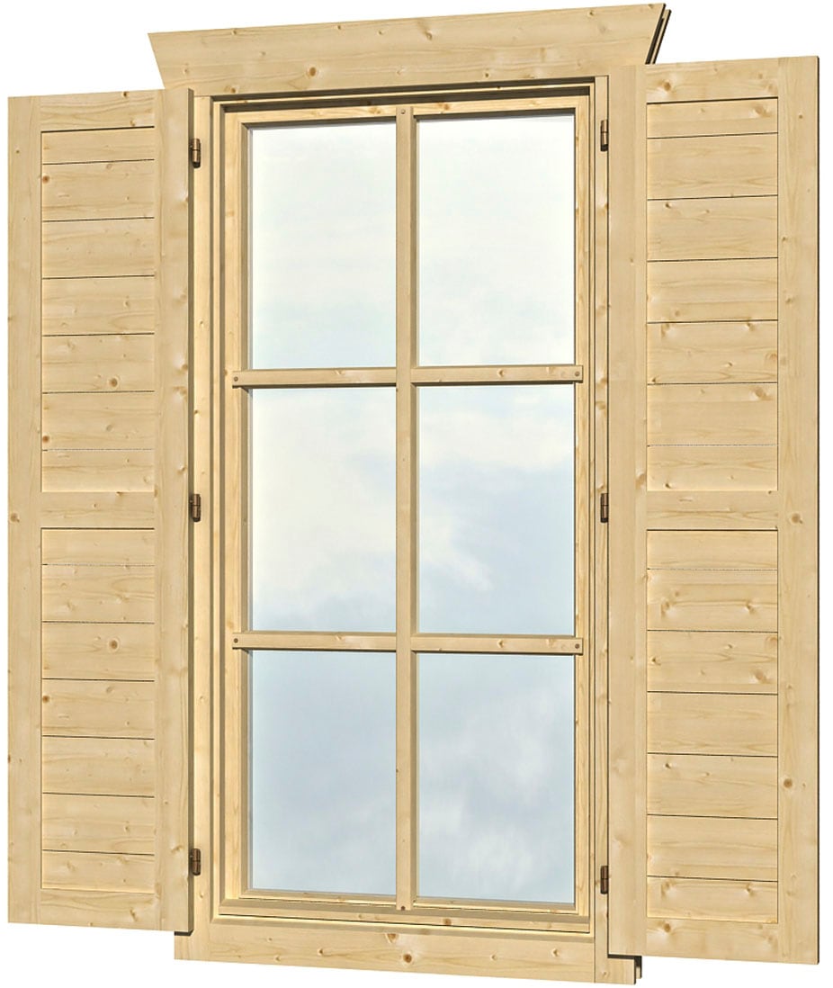 Fensterladen SKANHOLZ, beige (natur), Massivholz, Fensterläden