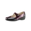 Ballerina, Damen, Gr. 4,5, bunt (schwarz, bordeaux), Lederimitat, HALLUX SOFT BY GOLDKRONE, Schuhe