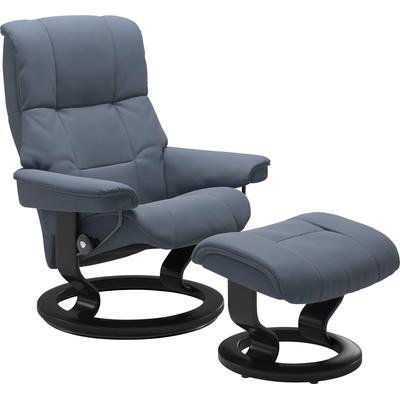 Relaxsessel STRESSLESS "Mayfair", blau (sparrow blau paloma), B:75cm H:99cm T:73cm, Leder BATICK: BATICK ist ein leicht korrigiertes, durchgefärbtes und genarbtes Möbelleder, bei dem die meisten Unebenheiten und Spuren in der Regel entfernt wurden.,... Image