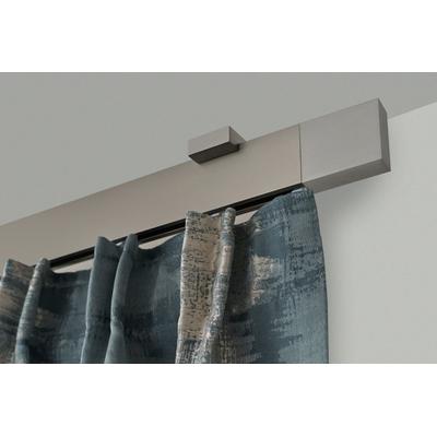 Gardinenstange GARESA "FLAT", silber (vernickelt), L:290cm, Aluminium, Gardinenstangen, Rechteckprofil, Deckenmontage, perfekter Lauf, modern, verlängerbar Image