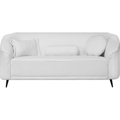 3-Sitzer LEONIQUE "Ashly", beige (creme), B:184cm H:81cm T:80cm, 93% Polyester, 6% Acryl, 1% Baumwolle, Sofas, in 3 Bezugsvarianten, Bouclé, Samtoptik und Struktur weich. Image