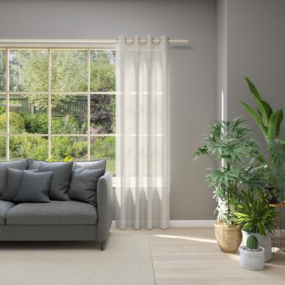 Vorhang NEUTEX FOR YOU "Allure", braun (cappuccino), B:140cm H:280cm, Jacquard, Polyester, Gardinen, Ösenschal mit Metallösen, Breite 140 cm, nach Maß Image