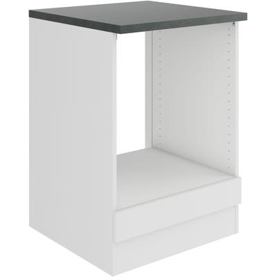 Herdumbauschrank OPTIFIT "Palma", weiß (weiß, weiß, anthrazit), B:60cm H:84,8cm T:60cm, Spanplatte, Schränke, Breite 60 cm, Nischenmaße B/T/H 56,7/55,5/59,5 cm Image