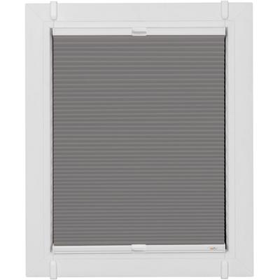 Plissee SUNLINES "Start-up Style Honeycomb", grau (grau, weiß, weiß), B:52cm H:75cm, Obermaterial: 100% Polyester, Plissees, verspannt mit Simply-Fix Klemmträger, Wabenplissee, nach Maß Image