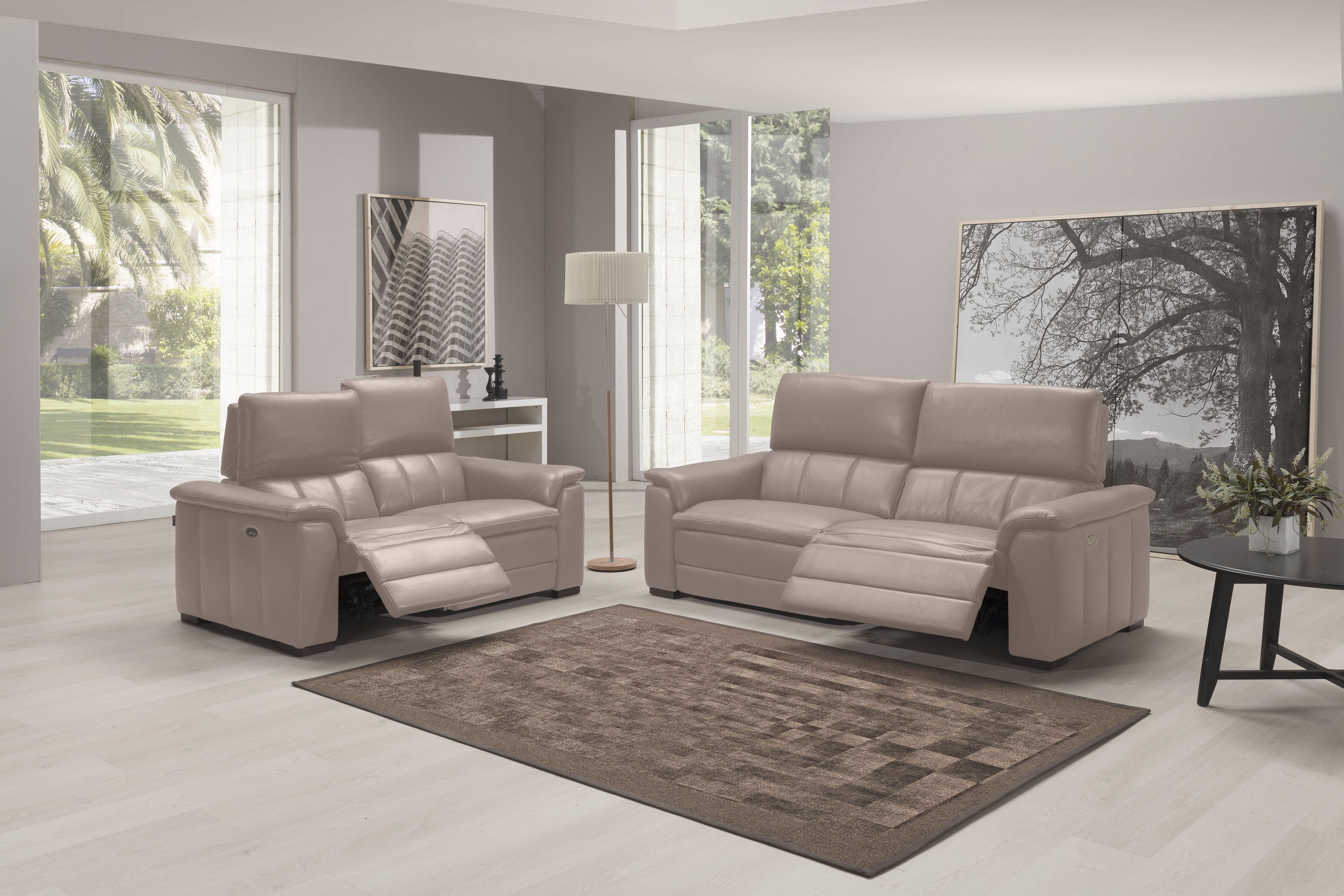 Polstergarnitur EGOITALIANO "Capucine", beige (safari,), B:200cm H:99cm T:97cm, Sitzmöbel-Sets, bestehend aus einem 2-Sitzer und einem 2,5-Sitzer