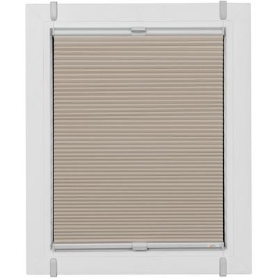 Plissee SUNLINES "Start-up Style Honeycomb", beige (sand, weiß, weiß), B:86cm H:175cm, Obermaterial: 100% Polyester, Plissees, verspannt mit Simply-Fix Klemmträger, Wabenplissee, nach Maß Image