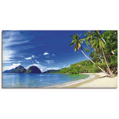 Wandbild ARTLAND "Paradies", blau (farbe bild(er): blau), B:60cm H:30cm, Canvas, Leinwand, Bilder, als Leinwandbild, Poster, Wandaufkleber in verschied. Größen Image