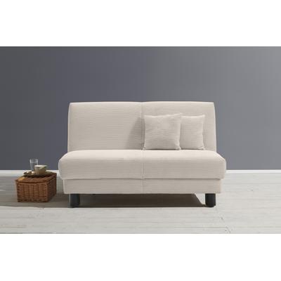Schlafsofa ELL + ELL "Enny", beige, B:160cm H:90cm T:100cm, 92% Polyester 8% Nylon, Sofas Image