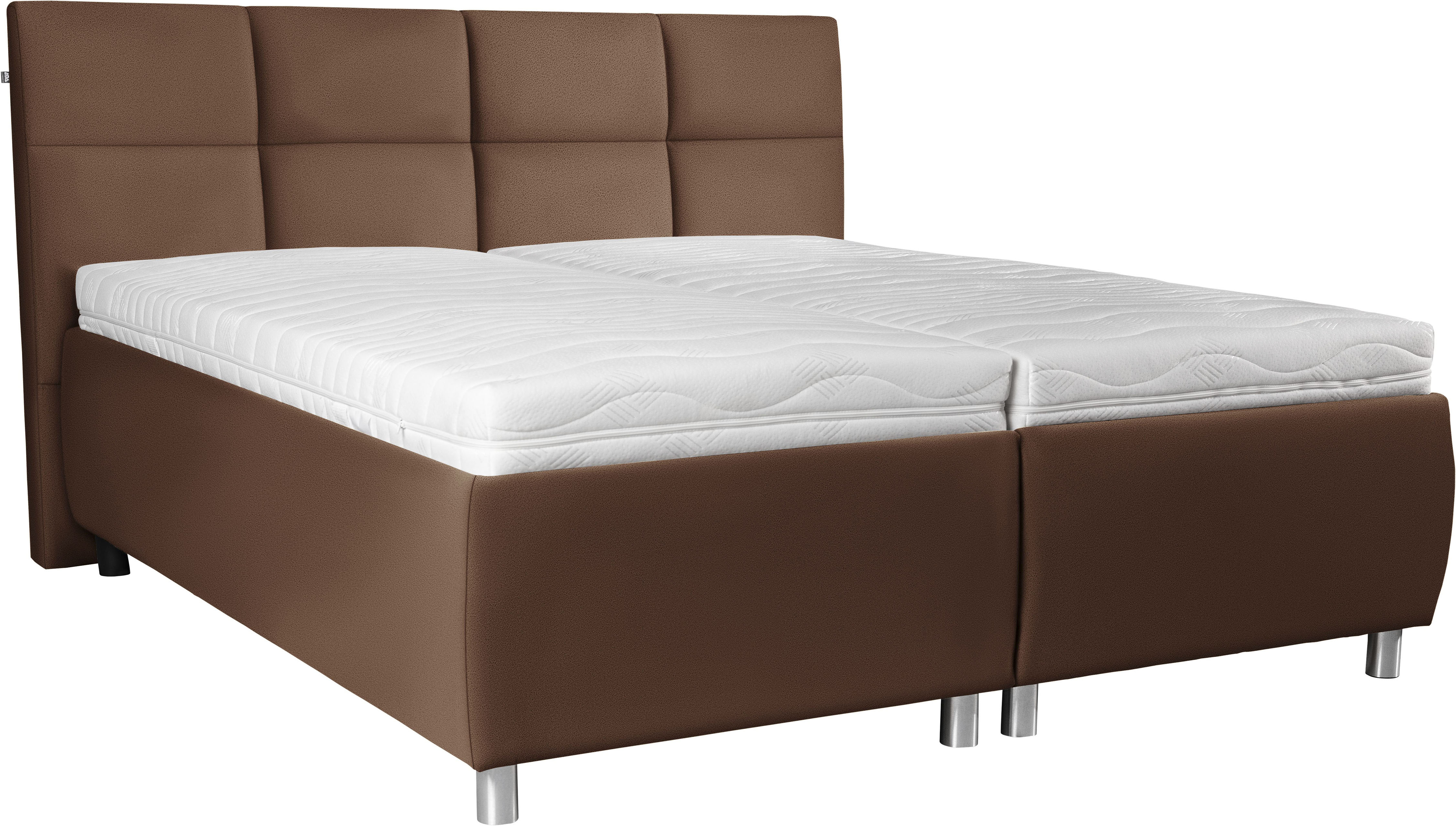 Stauraumbett ALINA "Nadina Comfort", braun (nussbraun gdu 24), B:198cm H:116cm L:217cm, Microfaser GDU (100% Polyester), Betten, inkl. Stauraum und Lattenrost, in diversen Ausführungen