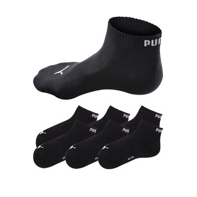 Kurzsocken PUMA, Damen, Gr. 47-49, schwarz, Baumwollmischung, Polyamid, Baumwolle, Elasthan, unifarben, bedruckt, elastisch, Socken, mit Rippbündchen, Topseller Image