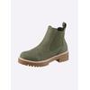 Stiefelette HEINE, Damen, Gr. 42, grün (khaki), Synthetik, modisch, Schuhe