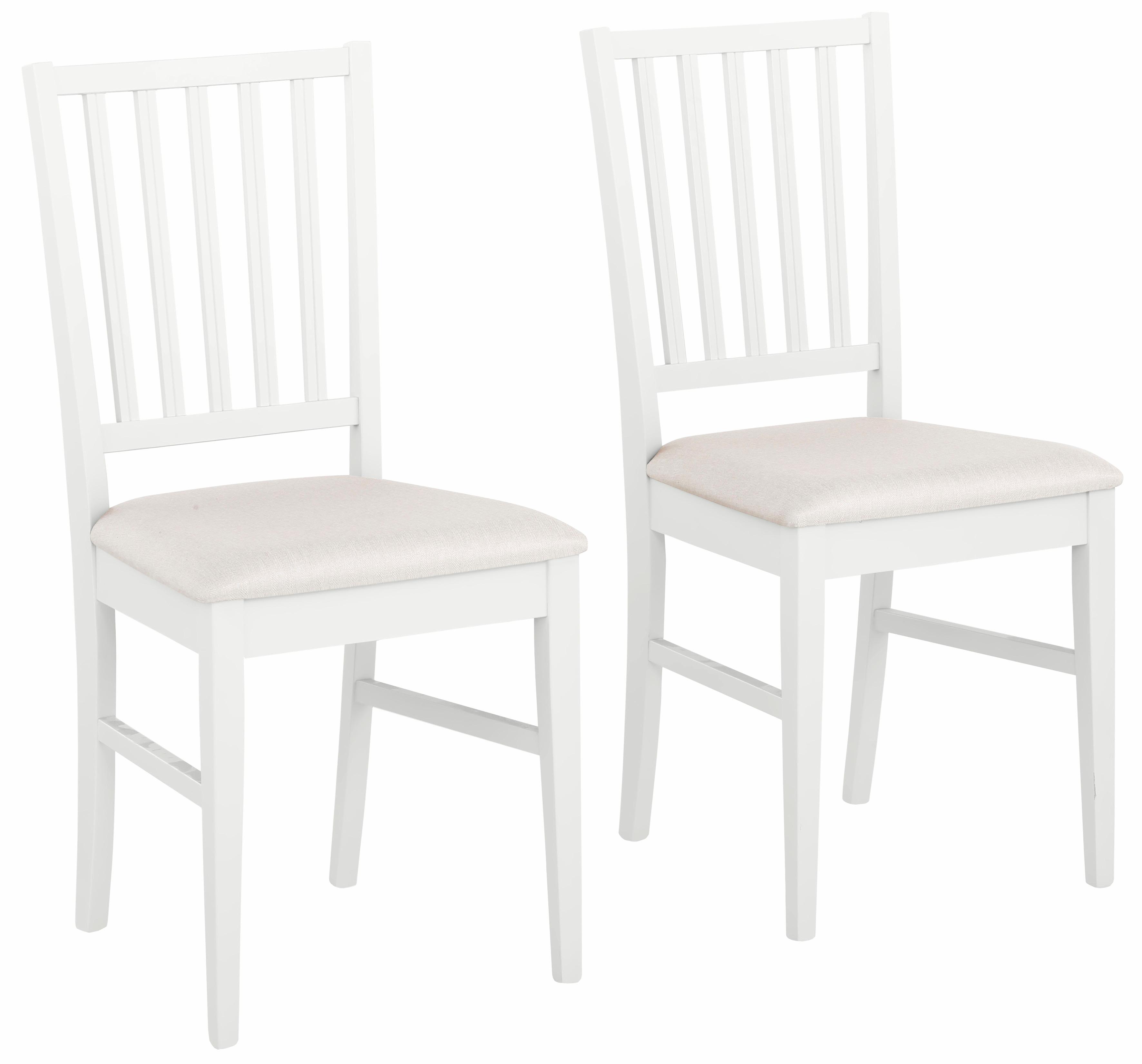 Esszimmerstuhl HOME AFFAIRE "Ruanda Küchenstuhl TOPSELLER", beige (beige, weiß), B:44cm H:92cm T:50cm, Fein strukturierter und pflegeleichter Webstoff;Aus 100% Polyester, Stühle, im 2er, 4er oder 6er-Set, Holzstuhl