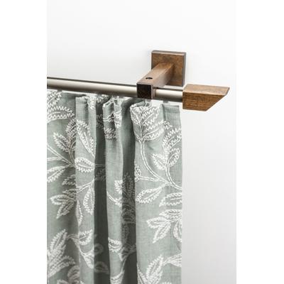 Gardinenschiene GARESA "Cubus, Quadros Innenlauf", braun (chromfarben, nussbaum), L:580cm, Gardinenstangen, Innenlauf-Vorhanggarnitur, verlängerbar, Holz-Aluminium Image