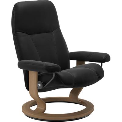 Relaxsessel STRESSLESS "Consul", schwarz (schwarz paloma), B:72cm H:94cm T:70cm, Leder BATICK: BATICK ist ein leicht korrigiertes, durchgefärbtes und genarbtes Möbelleder, bei dem die meisten Unebenheiten und Spuren in der Regel entfernt wurden.,... Image