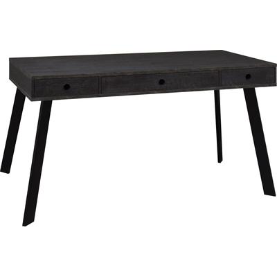 Schreibtisch MÄUSBACHER "Big System Office", schwarz (schwarz matt, flamed wood schwarz, schwarz, flamed wood schwarz), B:140cm H:65cm T:70cm, Tische, Breite 140 cm Image